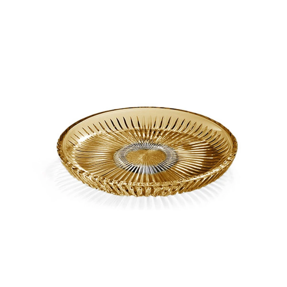 3sc Elegance Amber-Altın Oval Tepsi