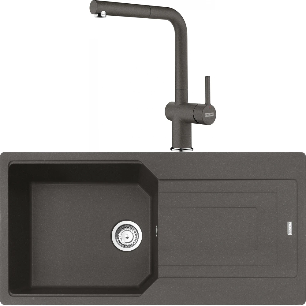 Franke Urban Ubg 611-100 Granit Eviye + Active Plus Doccia 2.0 Armatür (Slate Grey)