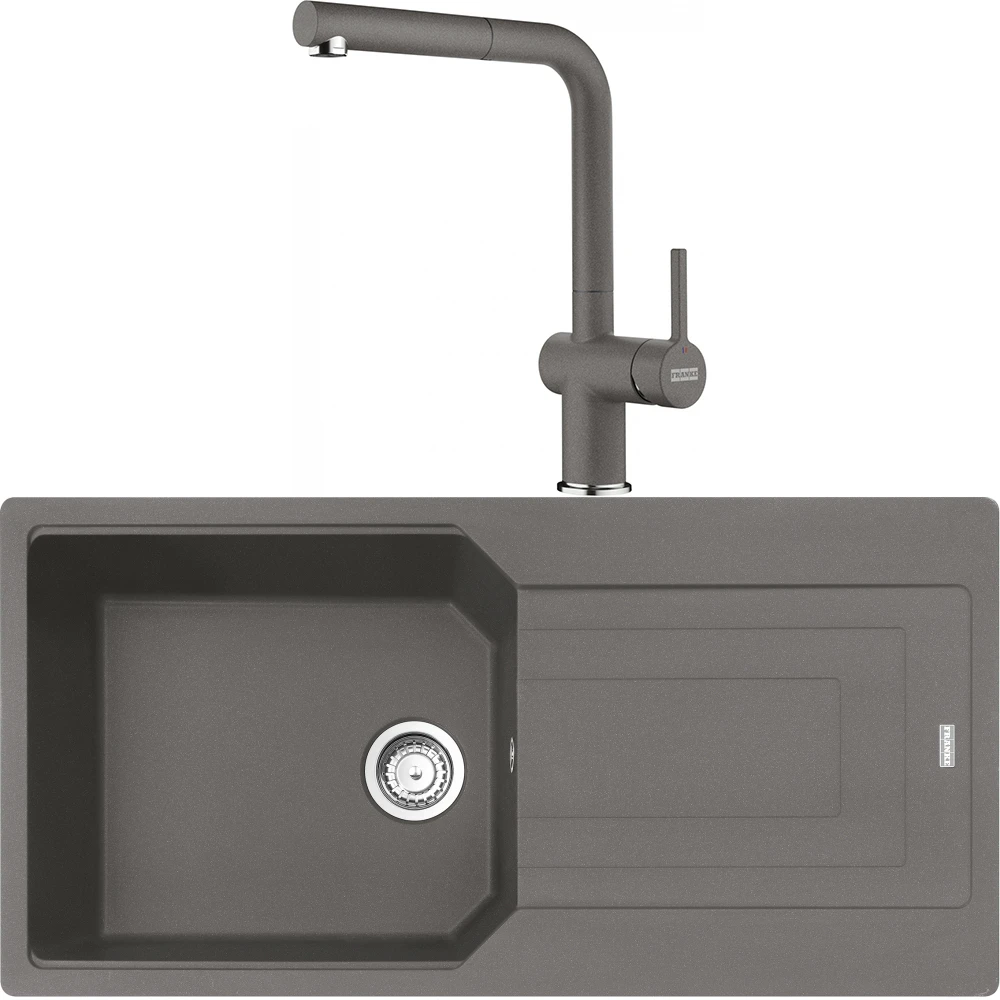 Franke Urban Ubg 611-100 Granit Eviye + Active Plus Doccia 2.0 Armatür (Stone Grey)