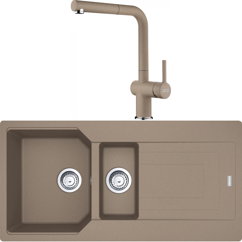 Franke Urban Ubg 651-100 1,5 Gözlü Granit Evye + Active Plus Doccia 2.0 Armatür (Oyster)