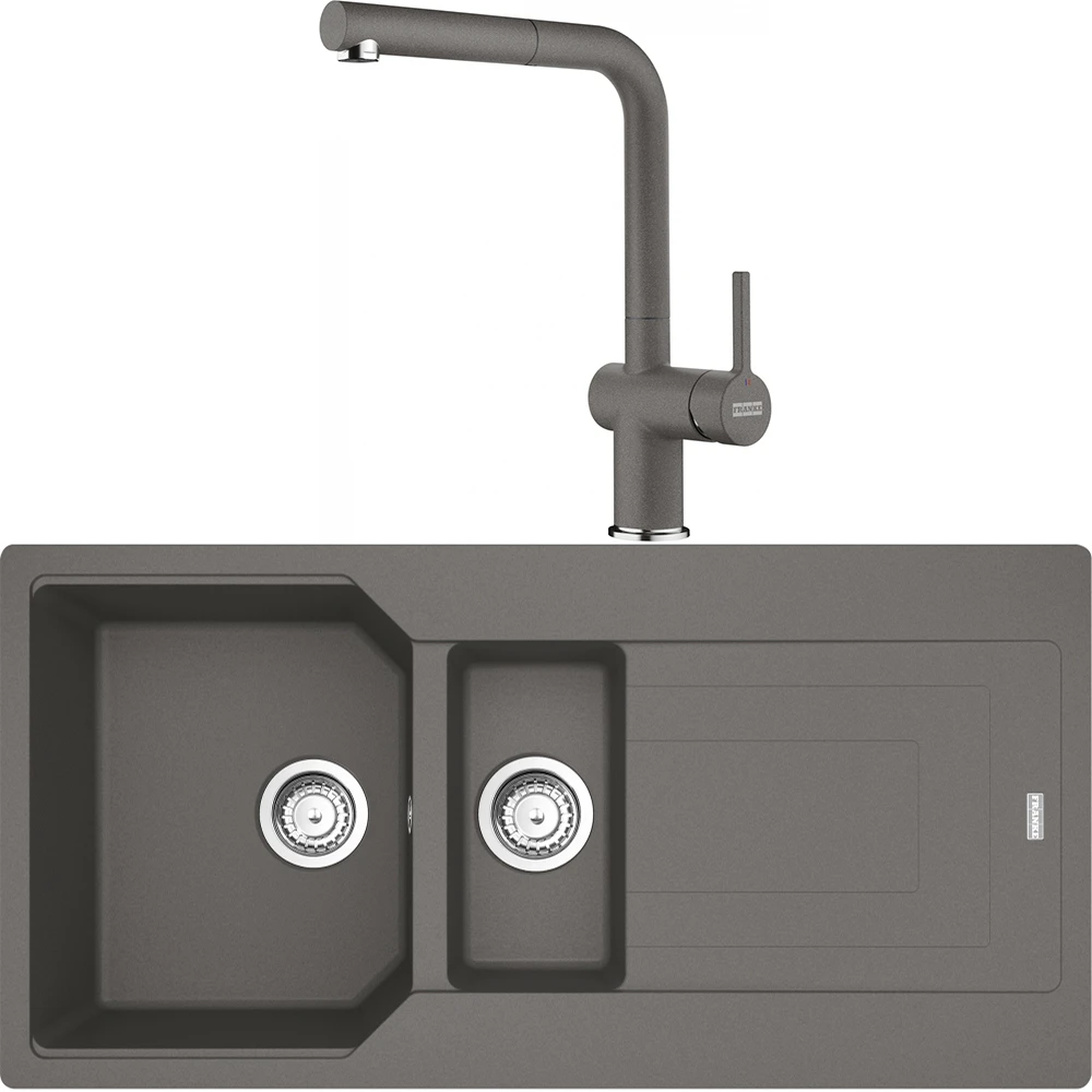 Franke Urban Ubg 651-100 1,5 Gözlü Granit Evye + Active Plus Doccia 2.0 Armatür (Stone Grey)