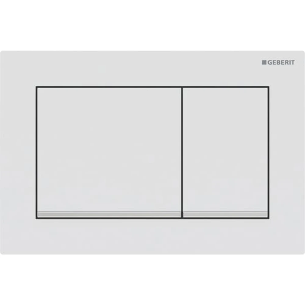 Geberit Omega20 Mat Beyaz-Parlak Krom Kumanda Kapağı - 115.080.JT.1