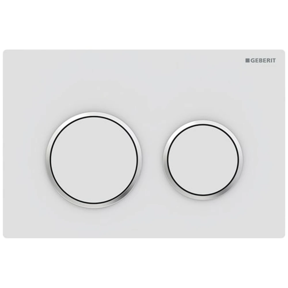 Geberit Omega20 Mat Beyaz-Parlak Krom Kumanda Kapağı - 115.085.JT.1
