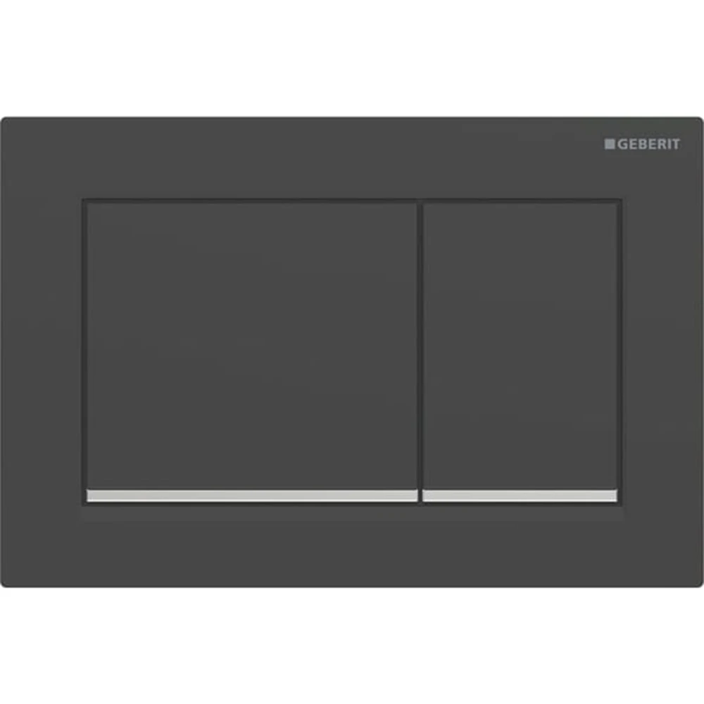Geberit Omega20 Mat Siyah-Parlak Krom Kumanda Kapağı - 115.080.14.1