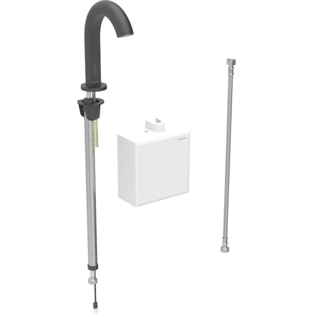 Geberit Piave Mat Siyah Fotoselli Lavabo Bataryası - 116.163.14.1