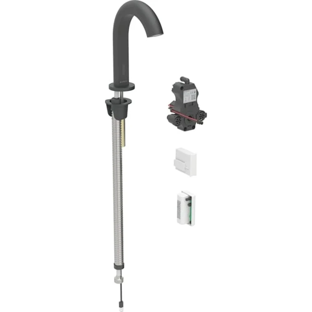 Geberit Piave Mat Siyah Fotoselli Lavabo Bataryası - 116.183.14.1
