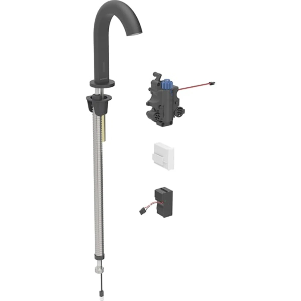 Geberit Piave Mat Siyah Fotoselli Lavabo Bataryası - 116.187.14.1