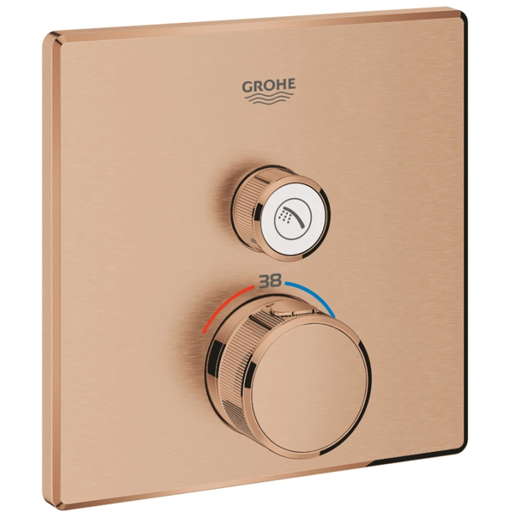 Grohe Grohtherm SmartControl Tek Valfli Akış Kontrollü Rose Gold Ankastre Termostatik Duş Bataryası - 29123DL0