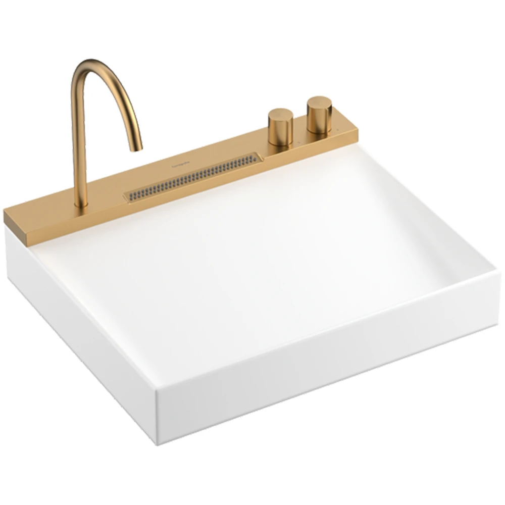 Hansgrohe Avalegra AquaUnit 58x48 Cm Bataryalı Beyaz-Mat Bronz Lavabo - 22472140
