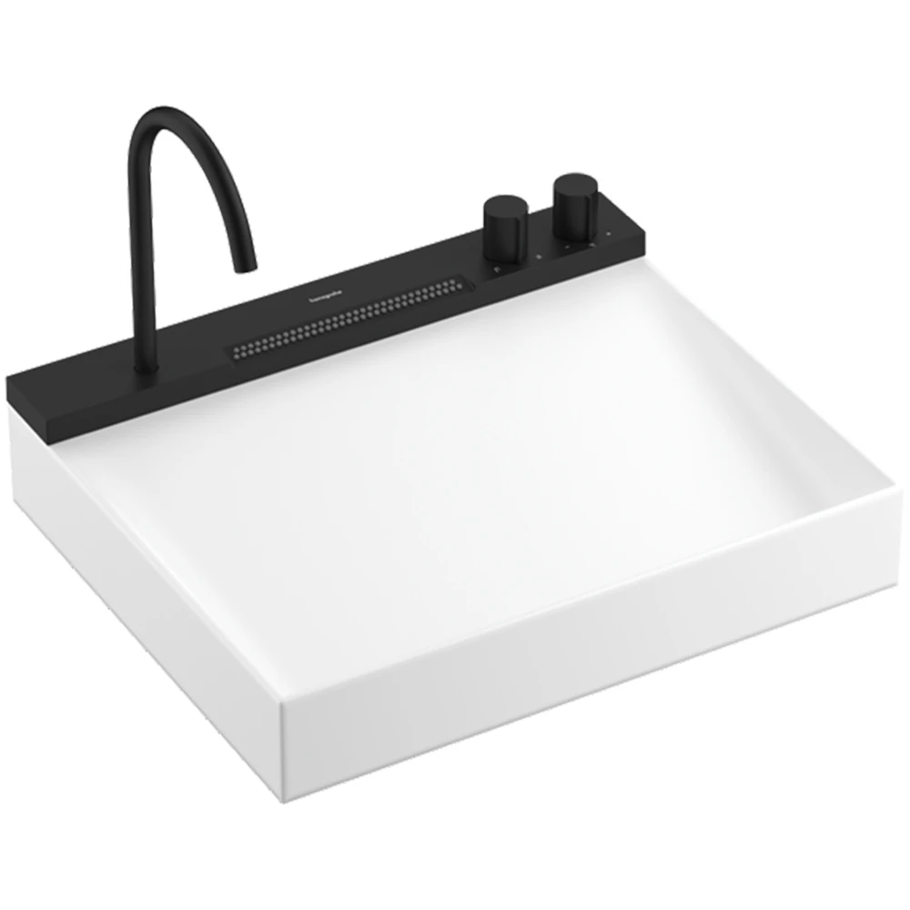 Hansgrohe Avalegra AquaUnit 58x48 Cm Bataryalı Beyaz-Satin Siyah Lavabo - 22472670