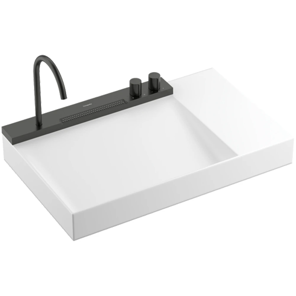 Hansgrohe Avalegra AquaUnit 78x48 Cm Bataryalı Beyaz-Mat Siyah-Krom Lavabo - 22473340