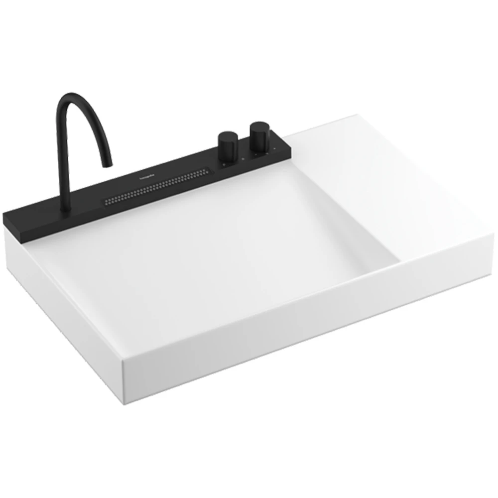 Hansgrohe Avalegra AquaUnit 78x48 Cm Bataryalı Beyaz-Satin Siyah Lavabo - 22473670
