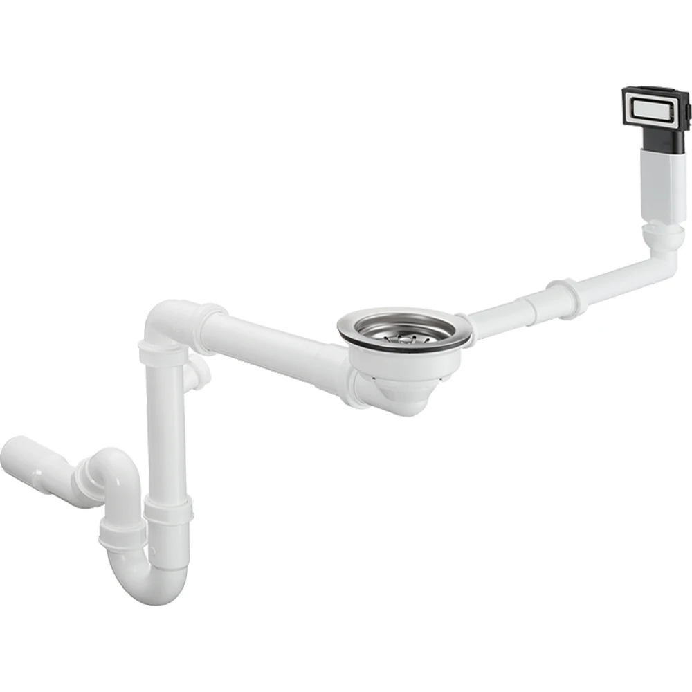 Hansgrohe D14-10 Tek Hazneli Eviye İçin Manuel Gider ve Taşma Seti - 43921800