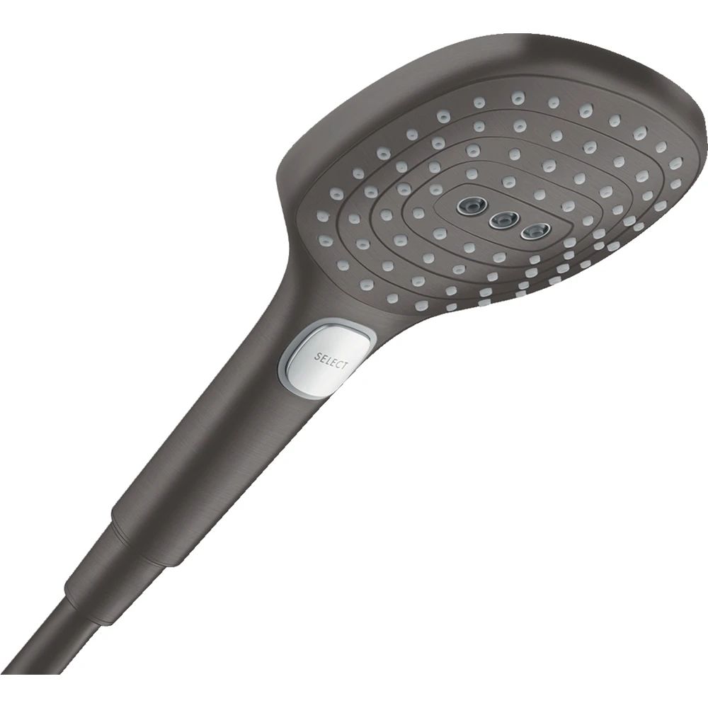 Hansgrohe Raindance Select E 120 3Jet PowderRain EcoSmart Fırçalanmış Siyah Krom El Duşu - 28728340