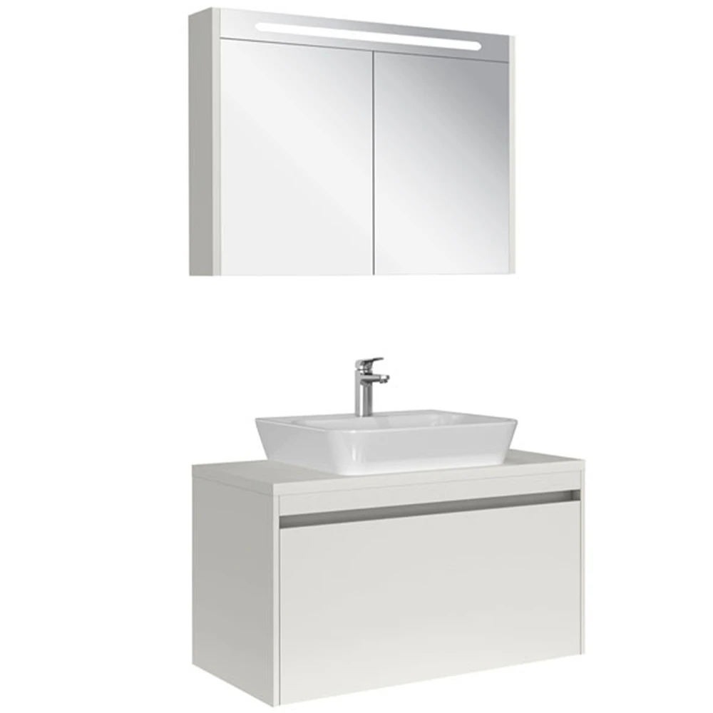 Kale Idea 2.0 100 Cm Parlak Beyaz Tek Çekmeceli Banyo Dolabı Takımı 610100200596