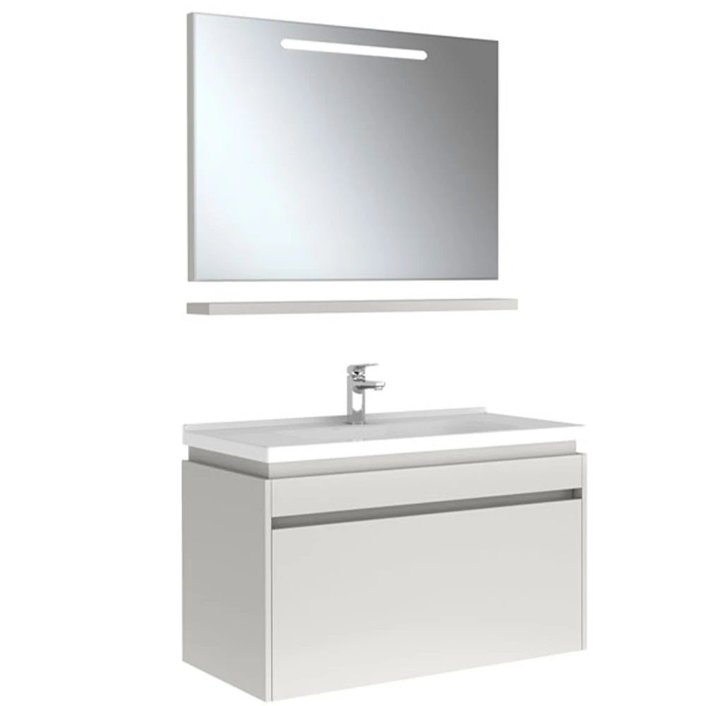 Kale Idea 2.0 100 Cm Parlak Beyaz Tek Çekmeceli Banyo Dolabı Takımı