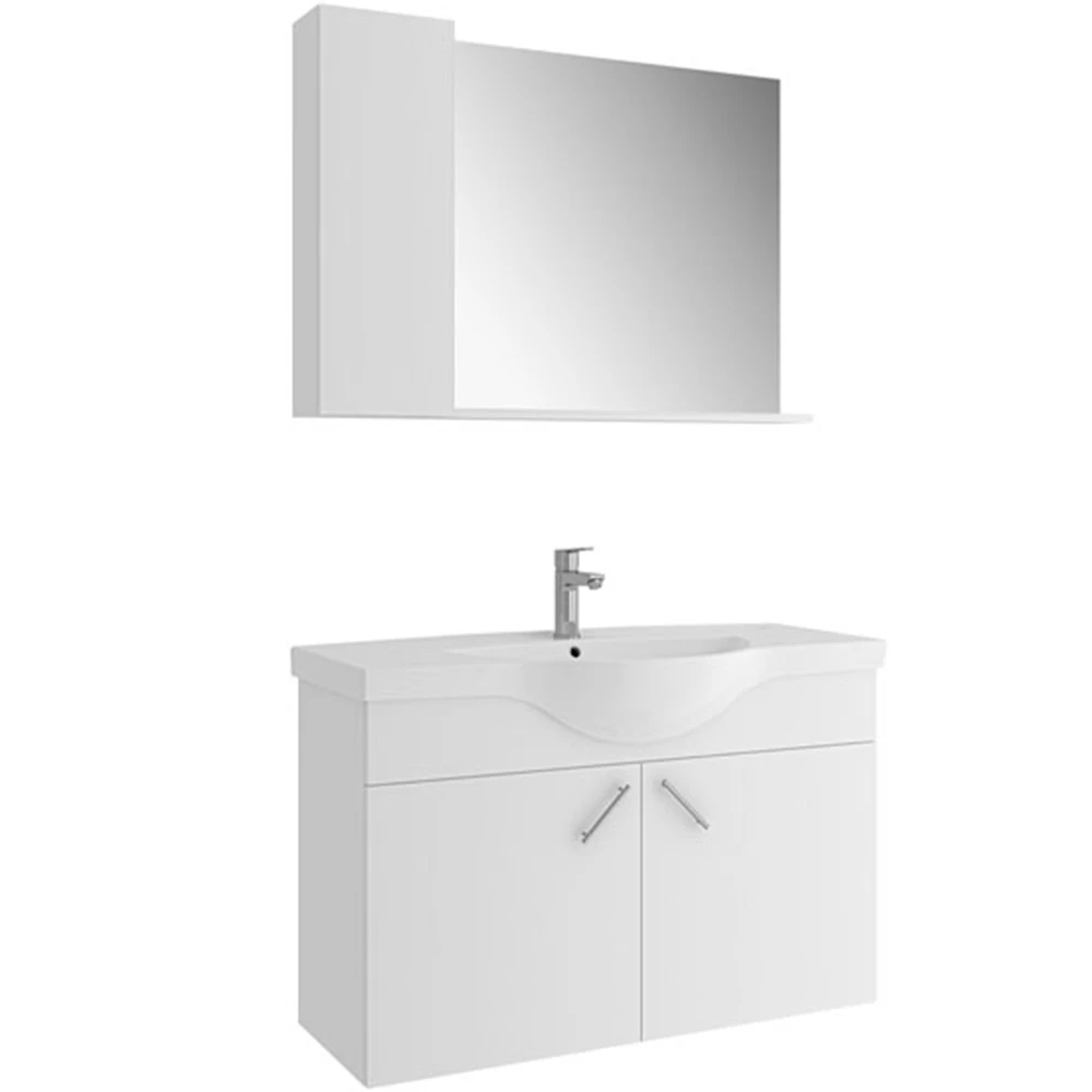 Kale Milena 100 Cm Beyaz Banyo Dolabı Takımı