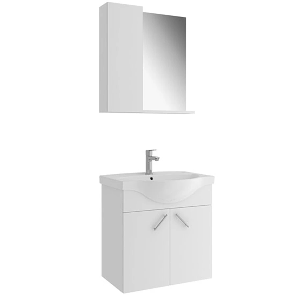 Kale Milena 65 Cm Beyaz Banyo Dolabı Takımı