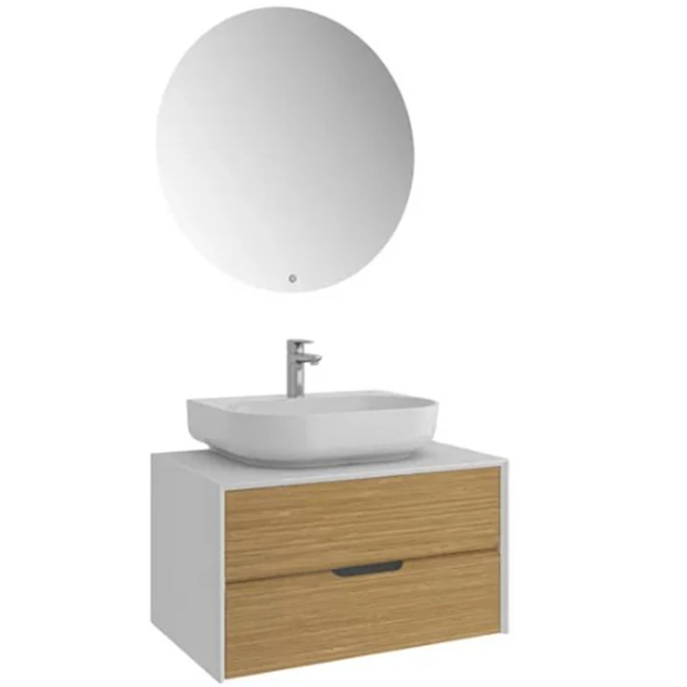 Kale Zero 2.0 100 Cm Beyaz-Meşe Banyo Dolabı Takımı 610100201075