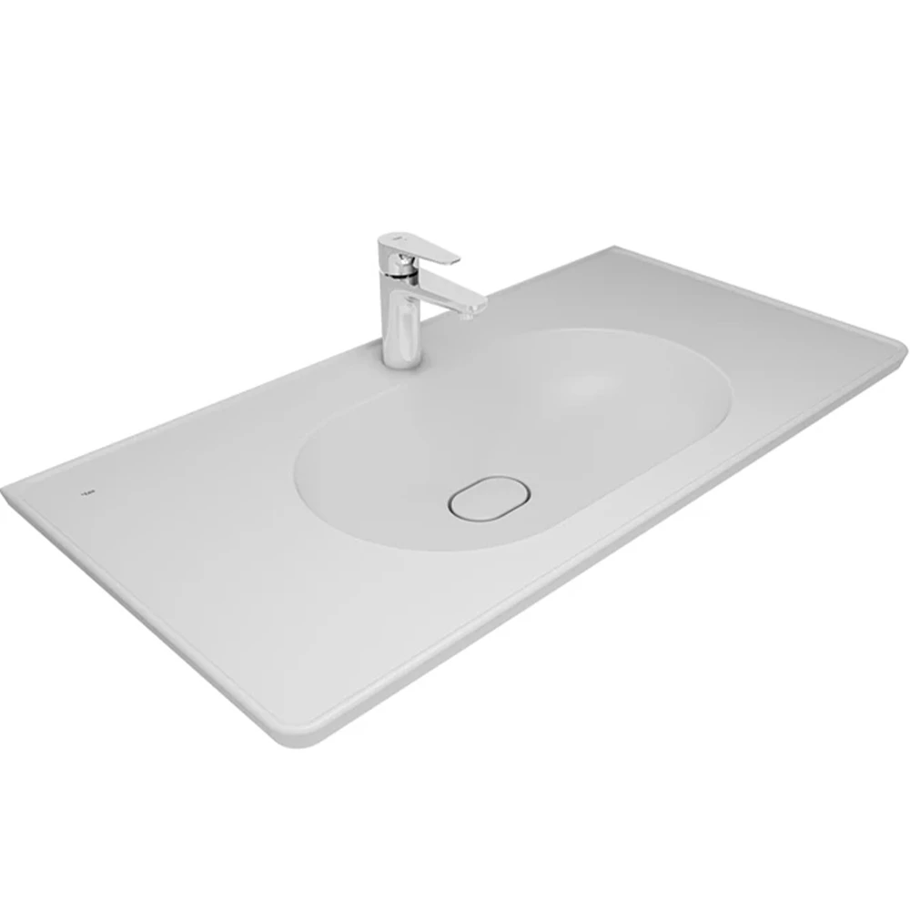 Kale Zero 2.0 100x50 Cm Mat Beyaz Etajerli Lavabo