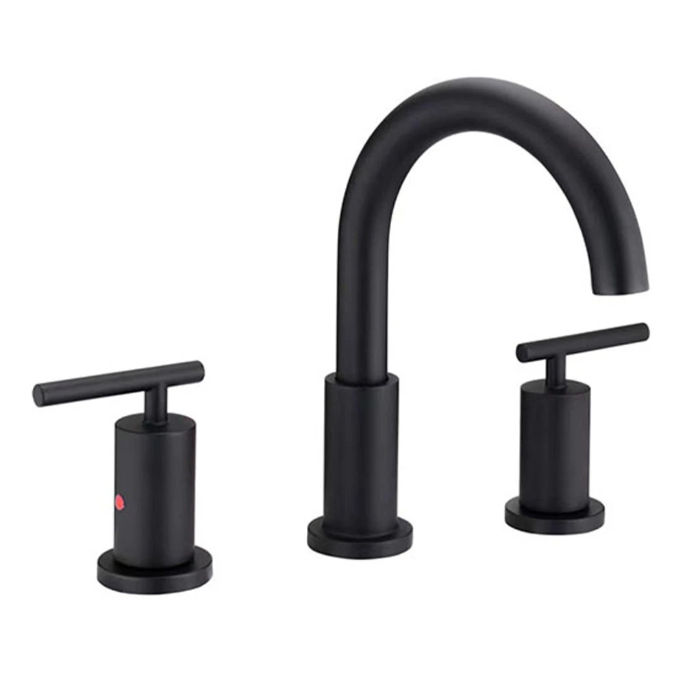 Newarc Newart Siyah 3 Delikli Lavabo Bataryası - 150561B