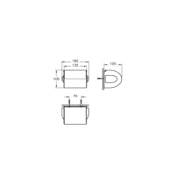 Vitra Arkitekta Parlak Paslanmaz Çelik Tuvalet Kağıtlığı A44228
