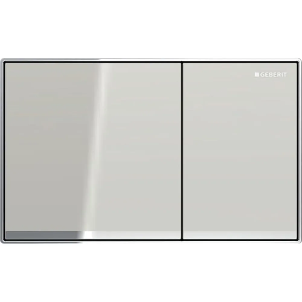 Geberit Kumanda Kapağı Sigma60 - Çift Basmalı Kum Grisi Cam