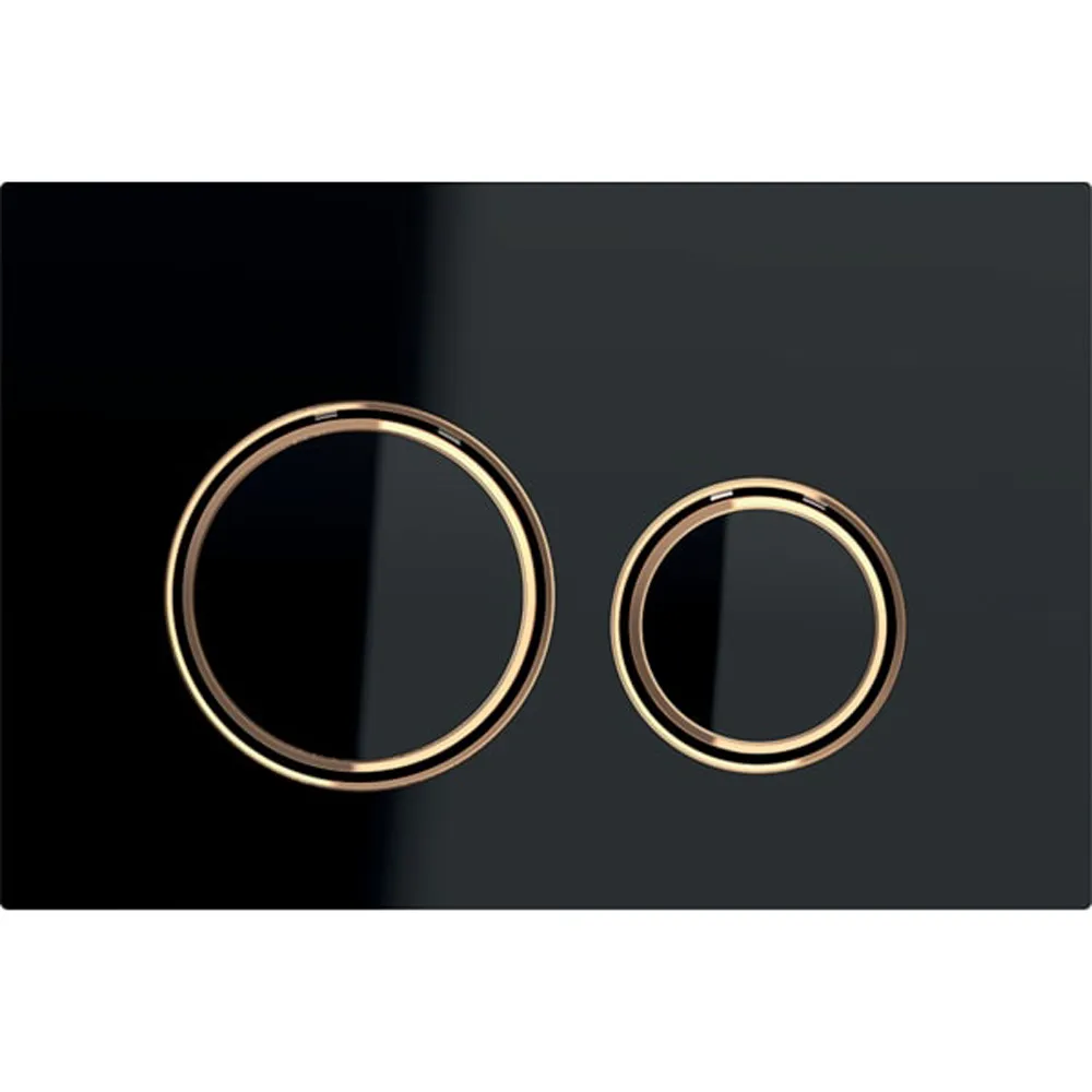 Geberit Kumanda Kapağı Sigma21 - Çift Basmalı Siyah Cam / Bronz