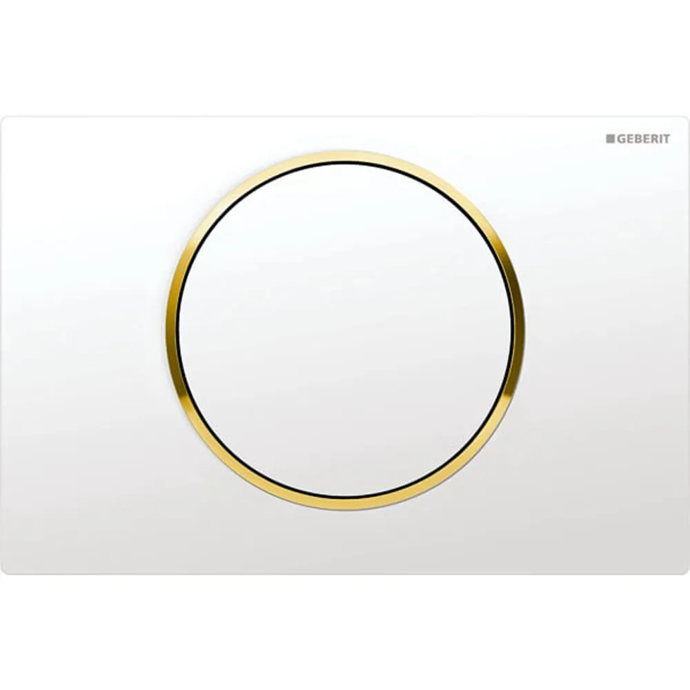 Geberit Kumanda Kapağı Sigma10 - Tek Basmalı Beyaz / Altın / Beyaz