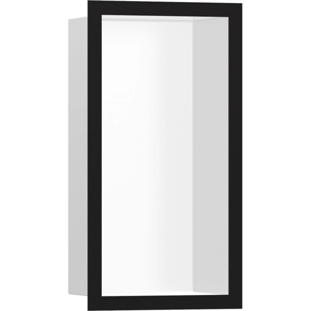 Hansgrohe XtraStoris Individual 30x15x10 Cm Satin Siyah Çerçeveli Mat Beyaz Duvar Nişi