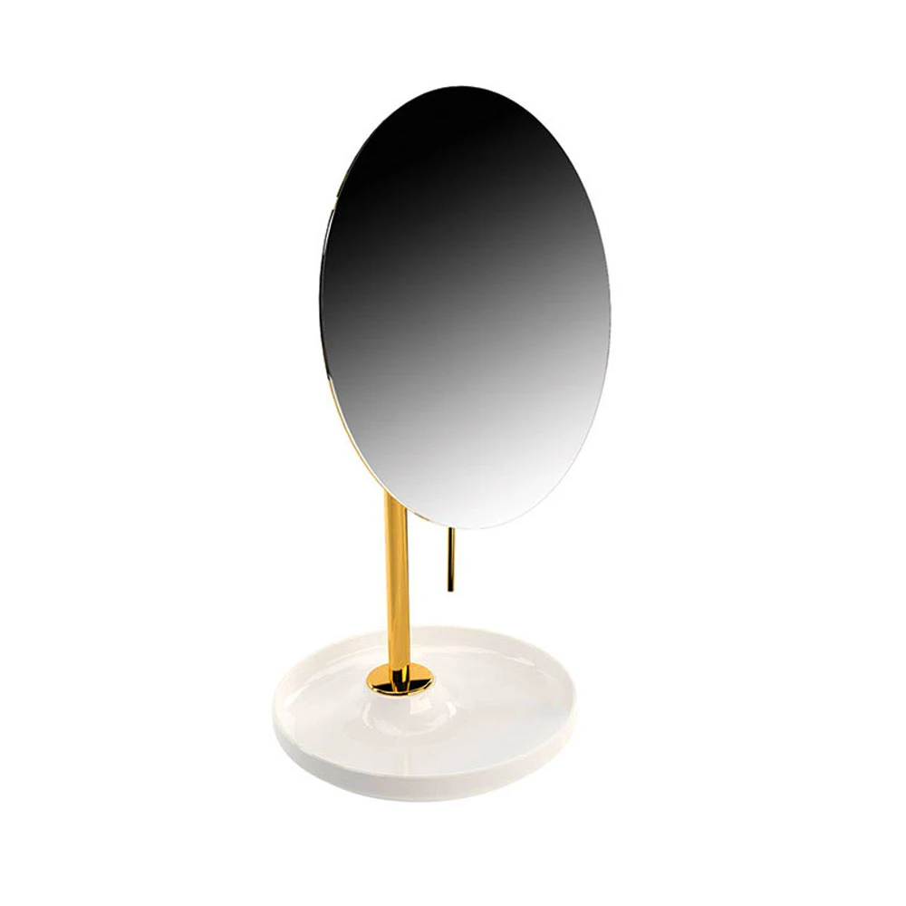 Pomd'or Equilibrium Mat Beyaz-Altın 5x Makyaj Aynası
