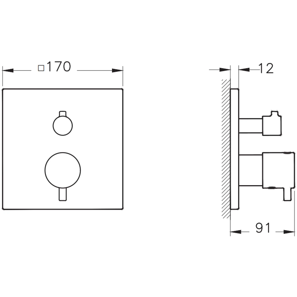 Artema AquaHeat Square Ankastre Termostatik Duş Bataryası - A43358 Hemen Al