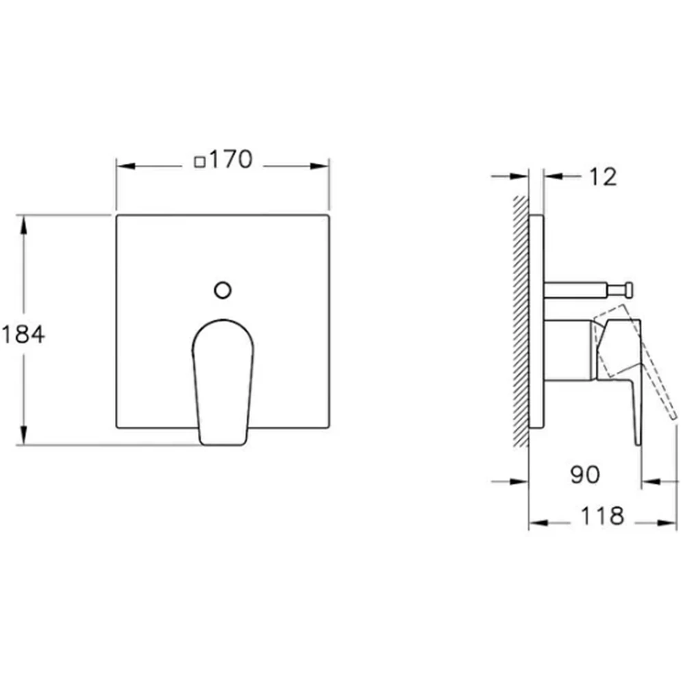 Artema Flow Square Ankastre Mekanik Banyo Bataryası - A43238 Hemen Al