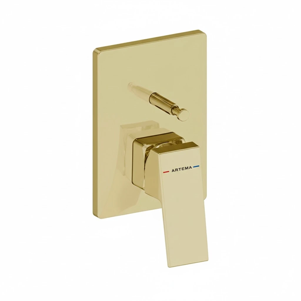 Artema Minimax Square Soft Altın Sıva Üstü Ankastre Banyo Bataryası (A4373274) Hemen Al