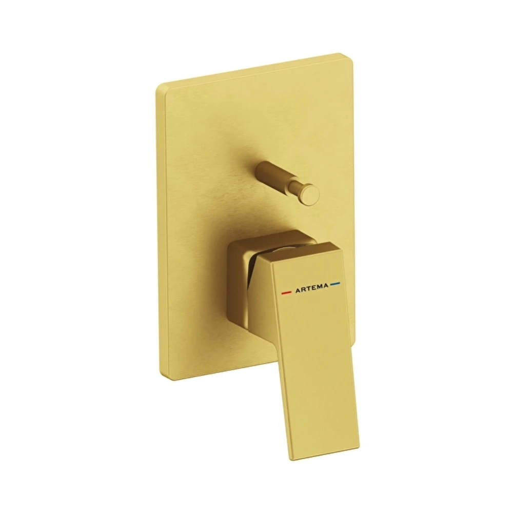 Artema Minimax Square Fırçalı Altın Ankastre Banyo Bataryası (A4373225) Hemen Al