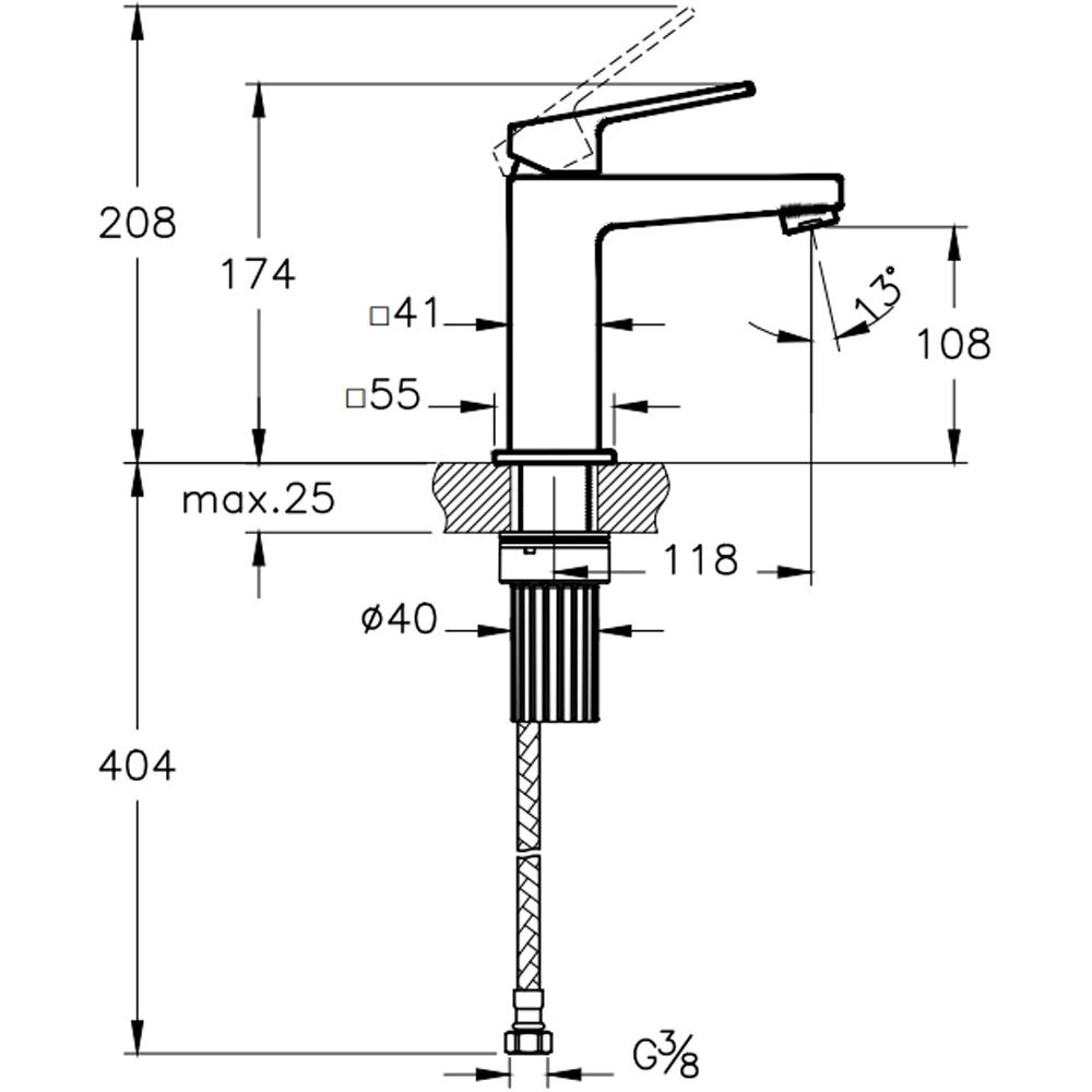Artema Minimax Square Fırçalı Altın Lavabo Bataryası - A4372025 Hemen Al