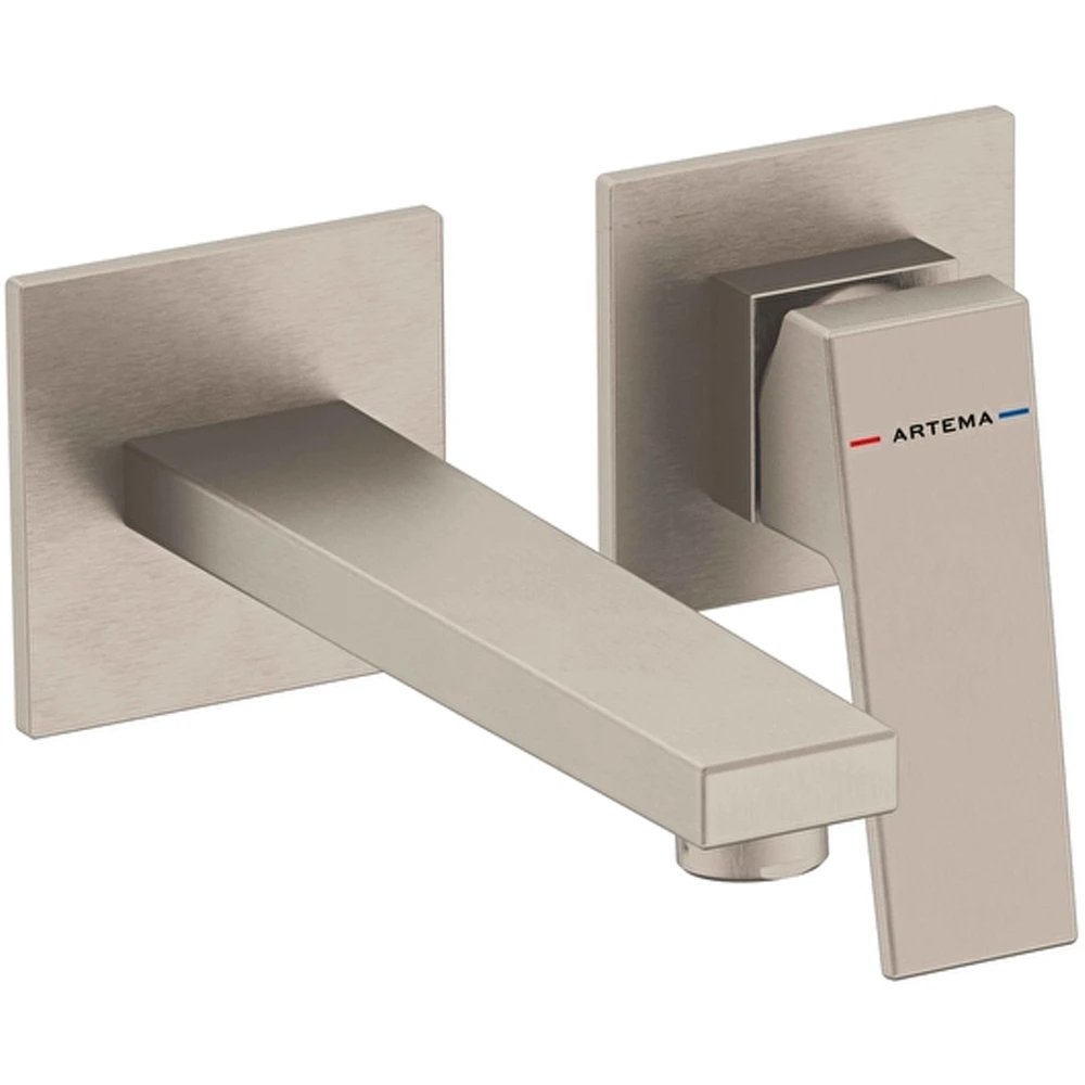 Artema Minimax Square Fırçalı Nikel Ankastre Lavabo Bataryası - A4359234 Hemen Al