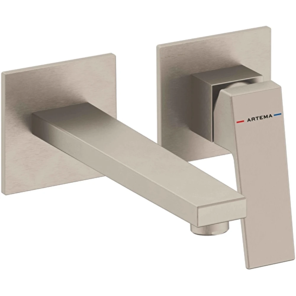 Artema Minimax Square Fırçalı Nikel Ankastre Lavabo Bataryası - A4359334 Hemen Al