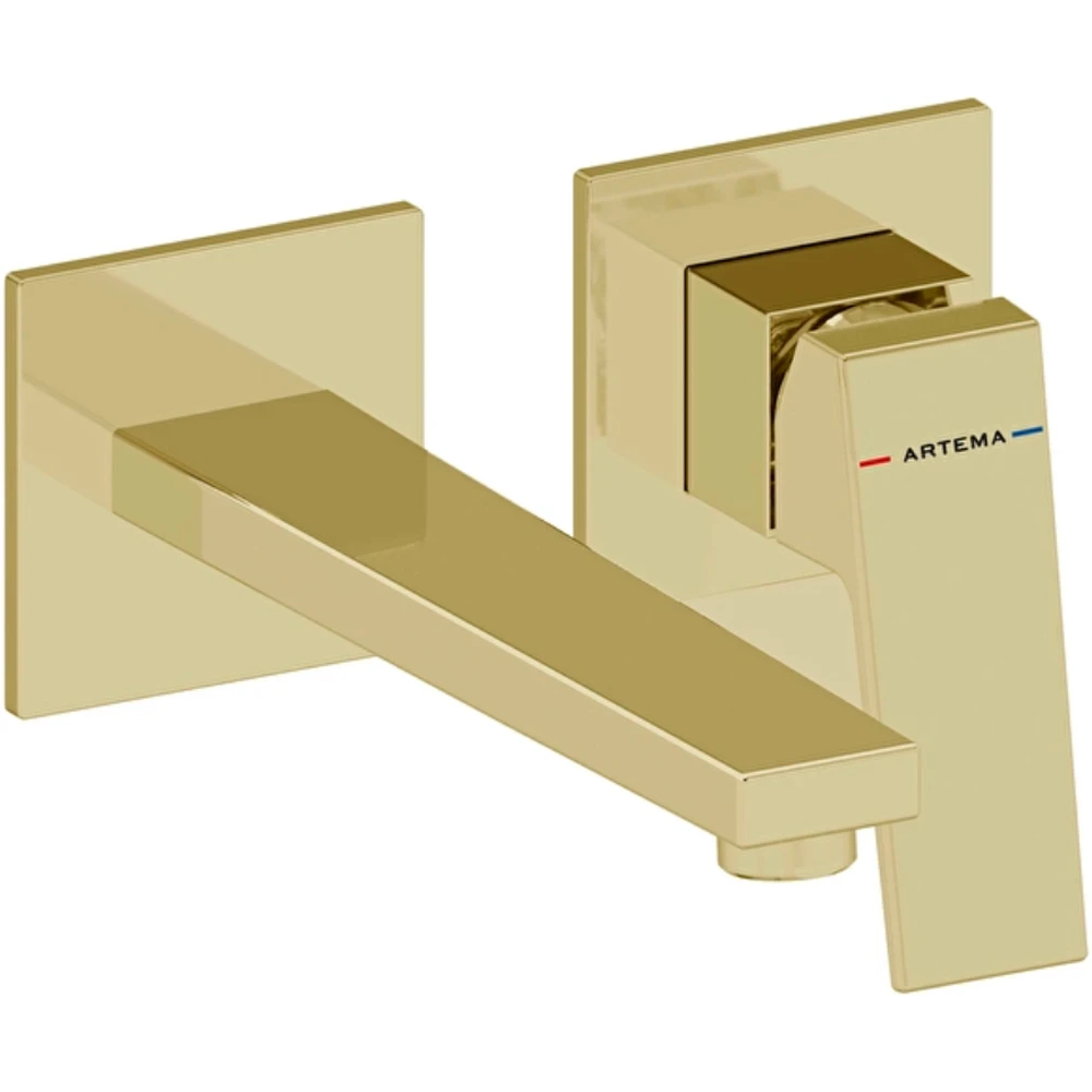 Artema Minimax Square Soft Altın Ankastre Lavabo Bataryası - A4359374 Hemen Al