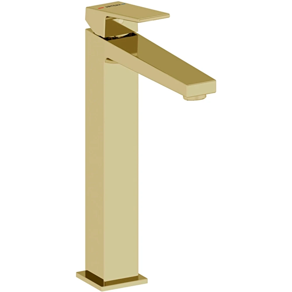 Artema Minimax Square Soft Altın Yüksek Lavabo Bataryası - A4372474