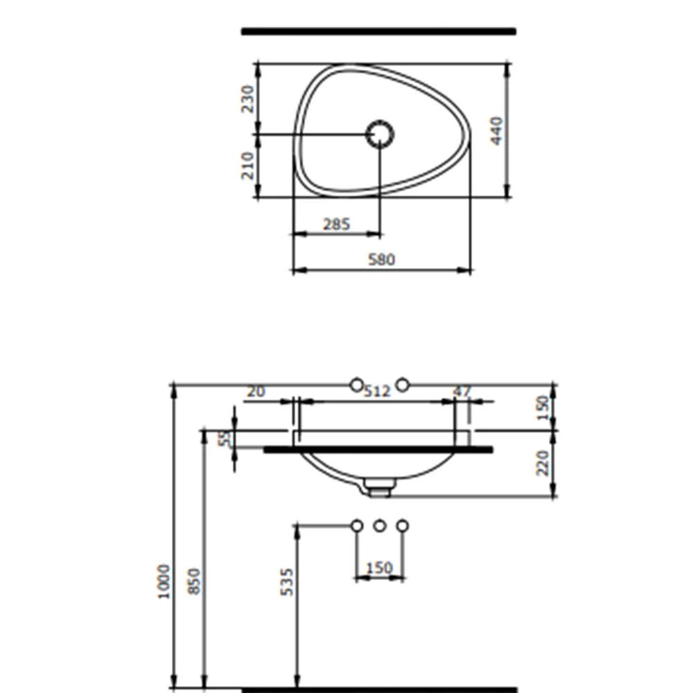 Bocchi Etna Parlak Bisküvi 58 Cm Tezgah Üstü Lavabo Hemen Al