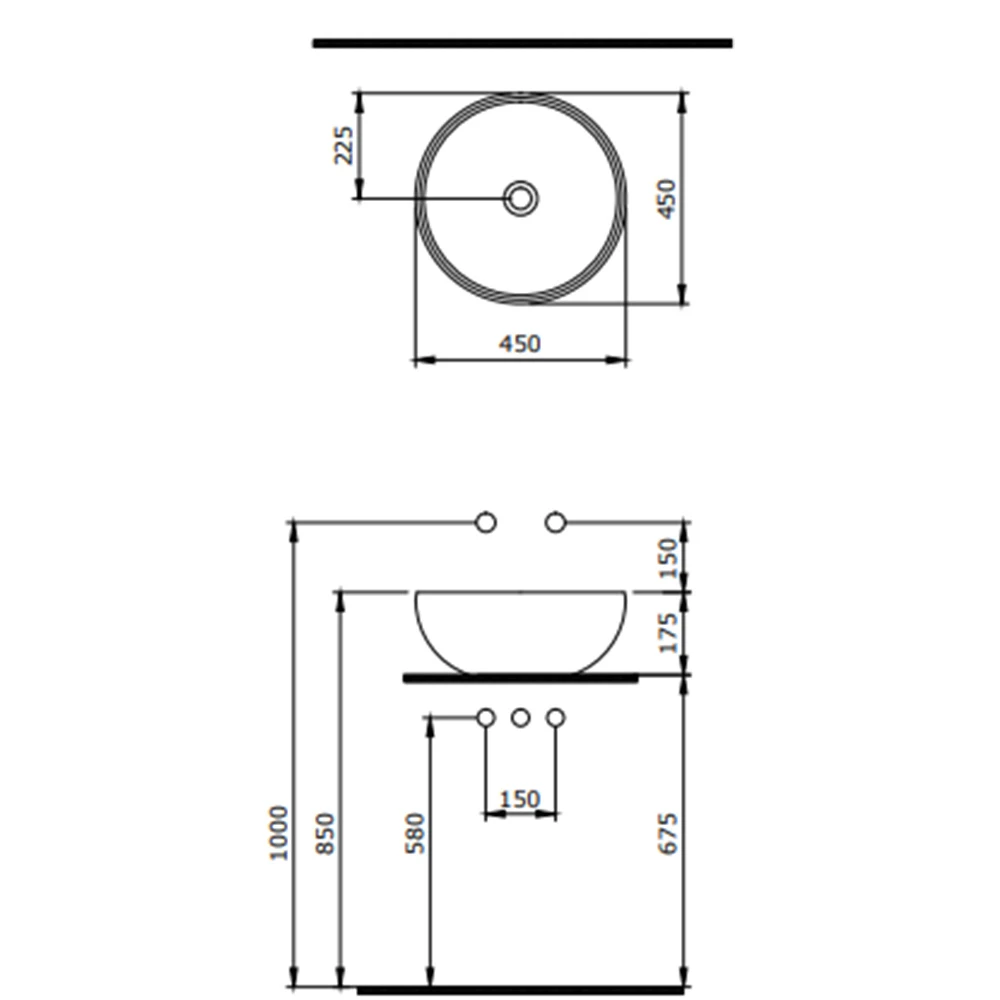 Bocchi Venezia Mat Altın 45 Cm Çanak Lavabo Hemen Al