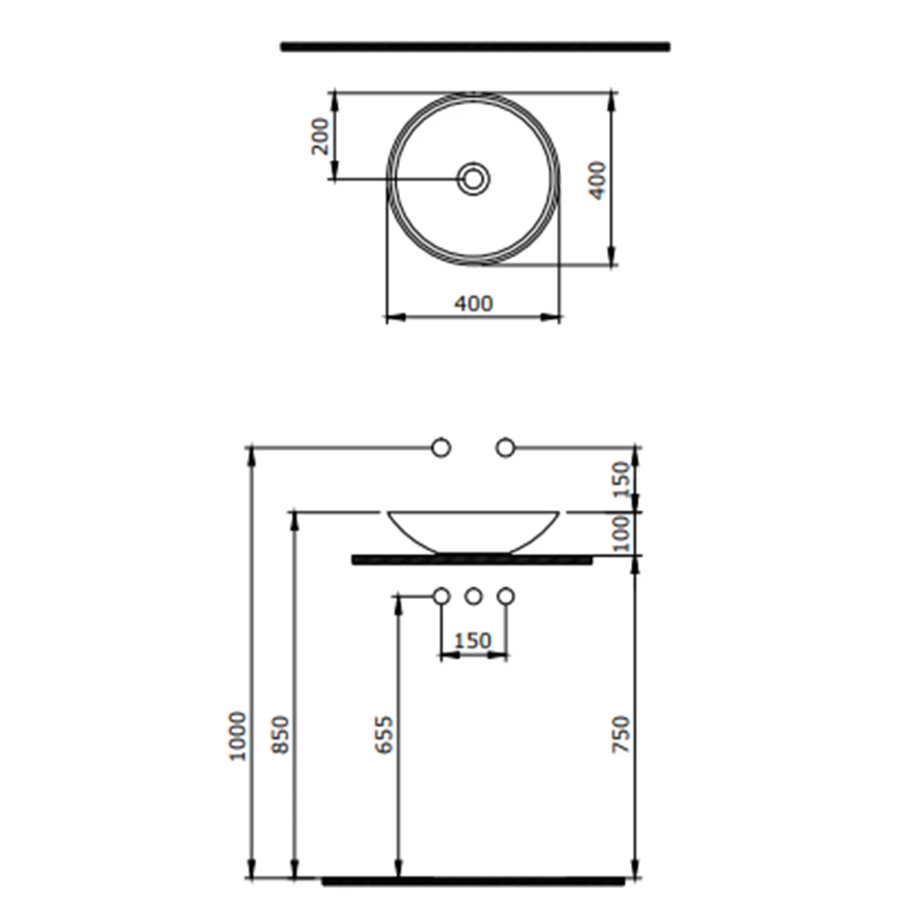 Bocchi Venezia Parlak Altın 40 Cm Çanak Lavabo Hemen Al