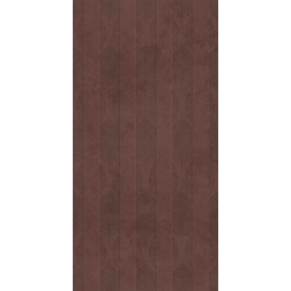 Çanakkale Seramik Rm-2274R Lyrique Bordo Yaprak Dekor 60x120