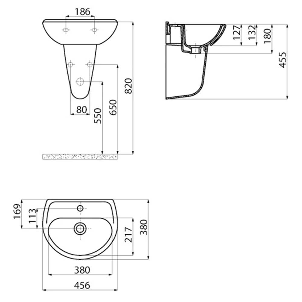 Creavit 36x45 Cm Oval Lavabo Hemen Al