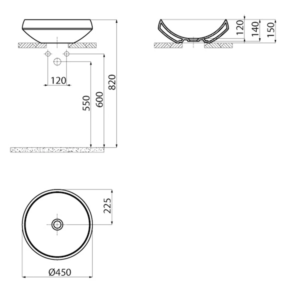 Creavit Deep 45 Cm Tezgahüstü Lavabo Hemen Al