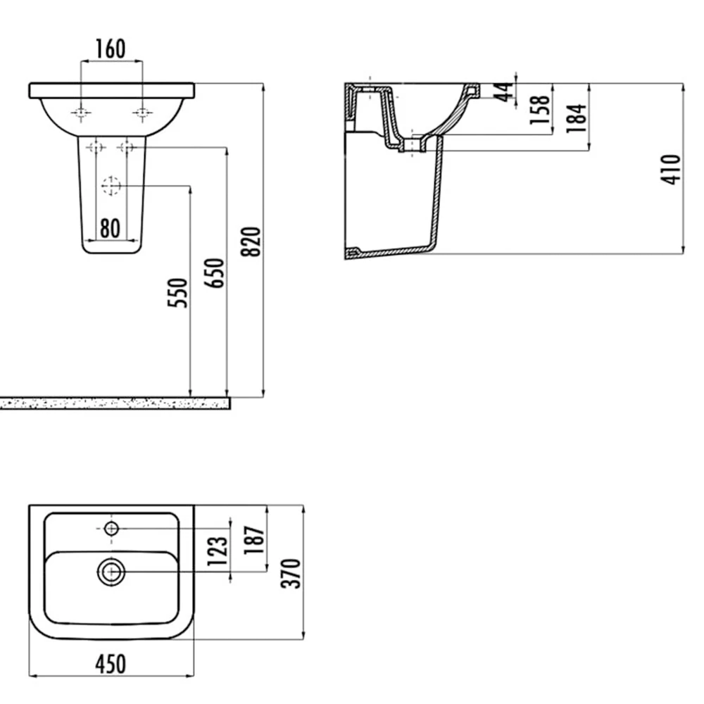 Creavit Key 36x45 Cm Lavabo Hemen Al