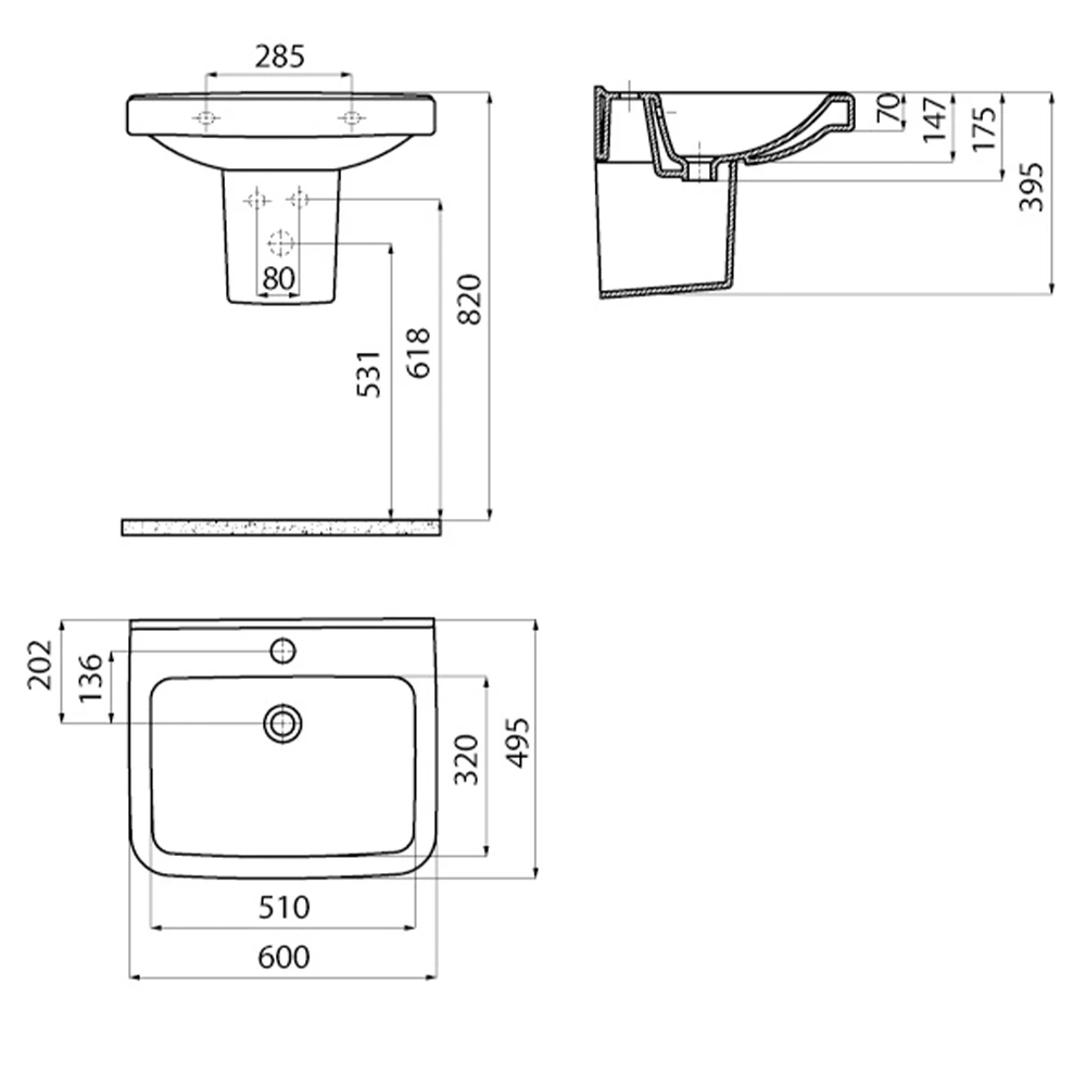 Creavit Lara 60 Cm Lavabo Hemen Al