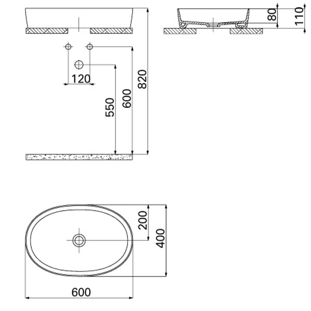 Creavit Loop 60 Cm Oval Çanak Lavabo Hemen Al