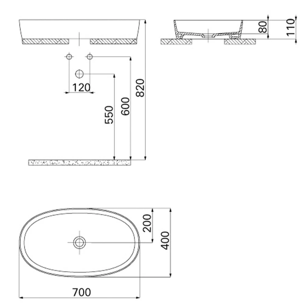 Creavit Loop 70 Cm Oval Çanak Lavabo Hemen Al